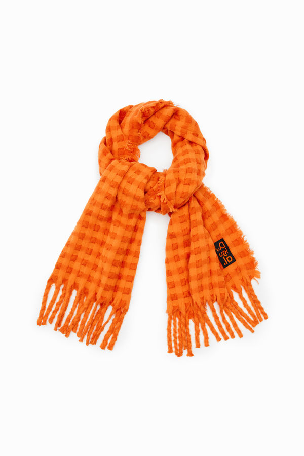 Schal mit Prägedruck - ORANGE - U: Schal mit Prägedruck - ORANGE - U für Damen und Herren in orange aus Polyamide