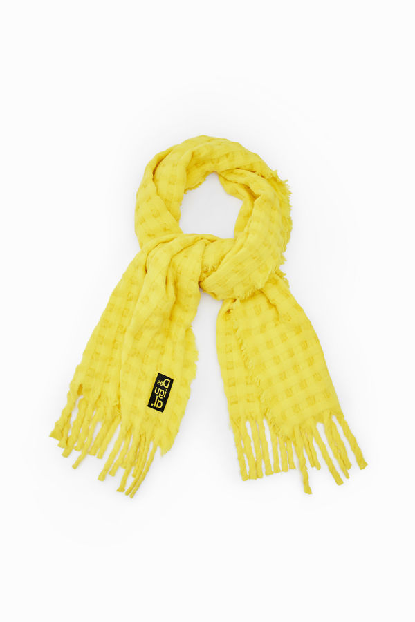Schal mit Prägedruck - YELLOW - U: Schal mit Prägedruck - YELLOW - U für Damen und Herren in gelb aus Polyamide